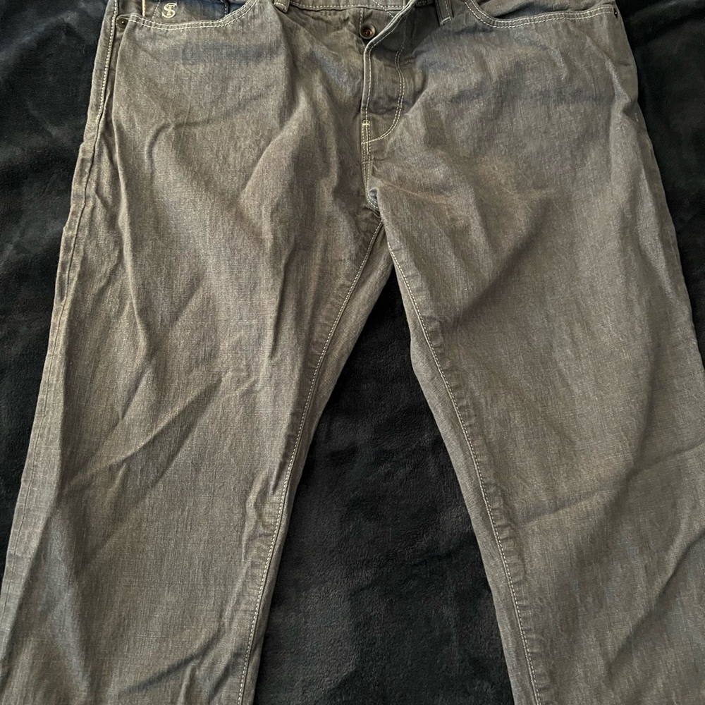 Todd Snyder Men's Slim Jeans in Grey, 34x34, button-fly